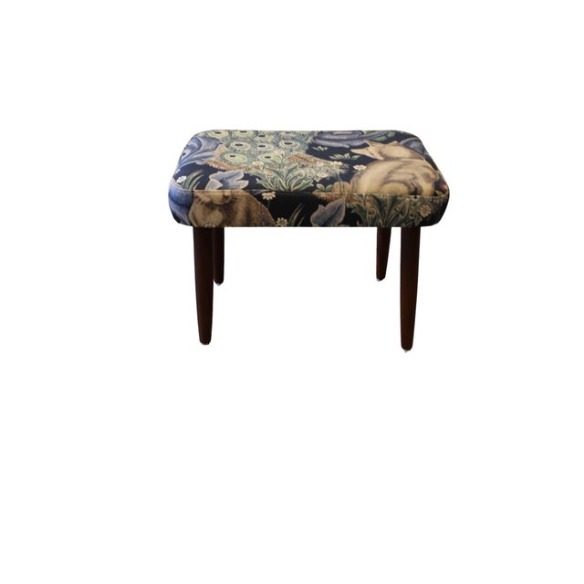 A wonderfully decorative Danish stool with round, elegantly tapered teak legs. The neat shape makes the stool easy to...