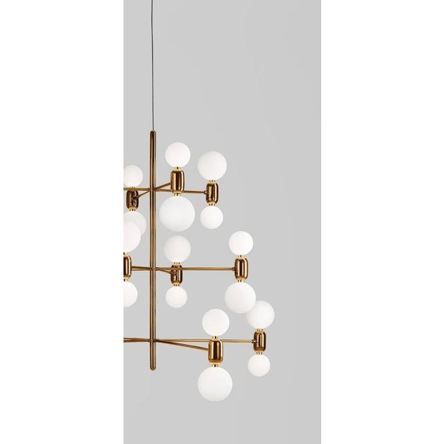 Black Aballs 12 Golden Suspension Lamp by Jaime Hayon for Parachilna For Sale - Image 8 of 13