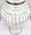Mid-Century Off-White Mosaic Natural Bone With Brass Inlay Urn or Vase For Sale - Image 9 of 12