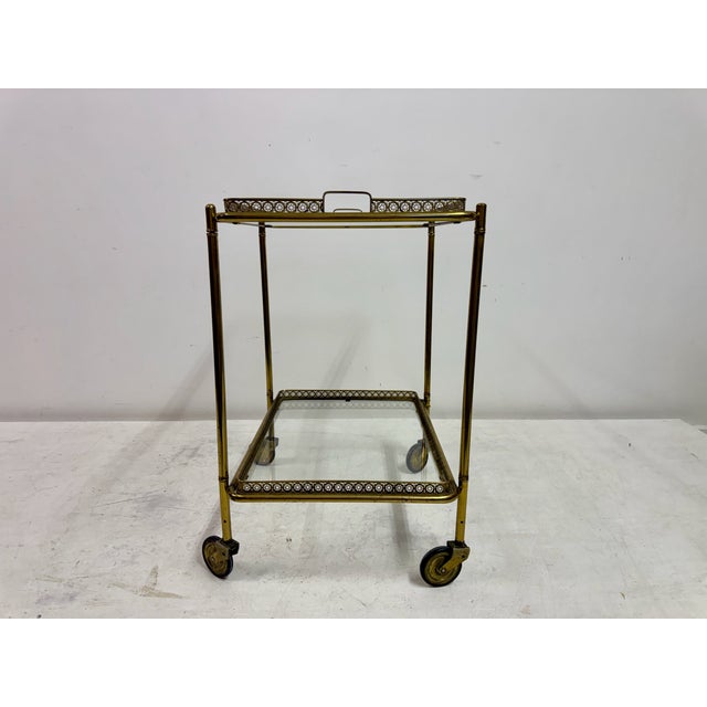 French Brass Drinks Trolley, 1960s For Sale - Image 12 of 18