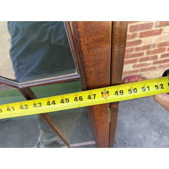 George III Style Mahogany Double Glaze Door Bookcase. 19th Century For Sale - Image 9 of 17