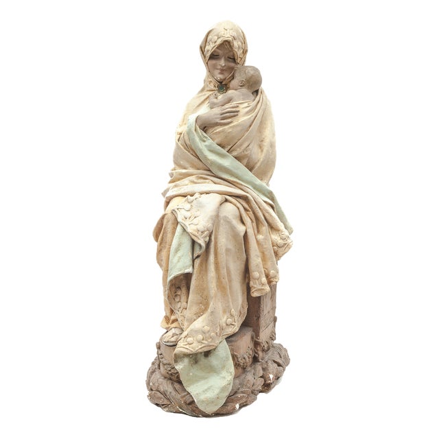 Adelaïde Maeterlinck-Lefebvre, Virgin and Child, 1890s, Plaster For Sale