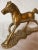 Mid-Century Modern Mid 20th Century Brass Horse on Cobblestone For Sale - Image 3 of 5