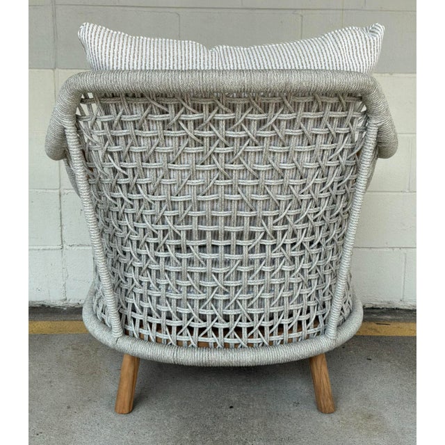 2020s Made Goods Organic Modern Teak Tessa Lounge Chair and Ottoman For Sale - Image 5 of 11