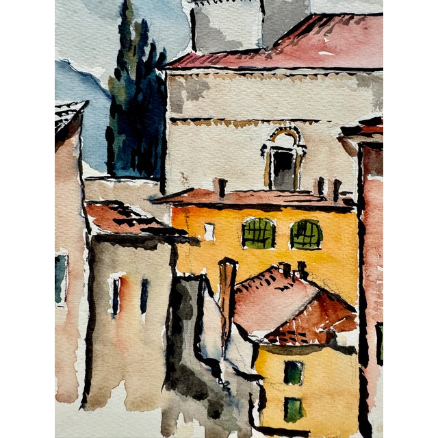 Original watercolor on paper by Henry Emil Salloch, also known as Heinz Emil Salloch, the German-born American artist and...