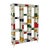 Wood Mondrian Style Wooden Bookcase Covered in Glass, 1980s For Sale - Image 7 of 8