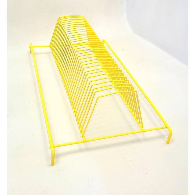Yellow Wire Vinyl Record Rack Letter Sorter Chairish