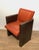 1970s French Orangeish and Brown Leather Armchairs - a Pair For Sale - Image 10 of 12