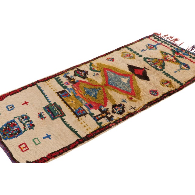 Rug & Kilim Vintage Moroccan Runner Rug With Vibrant Geometric Patterns, From Rug & Kilim For Sale - Image 4 of 7