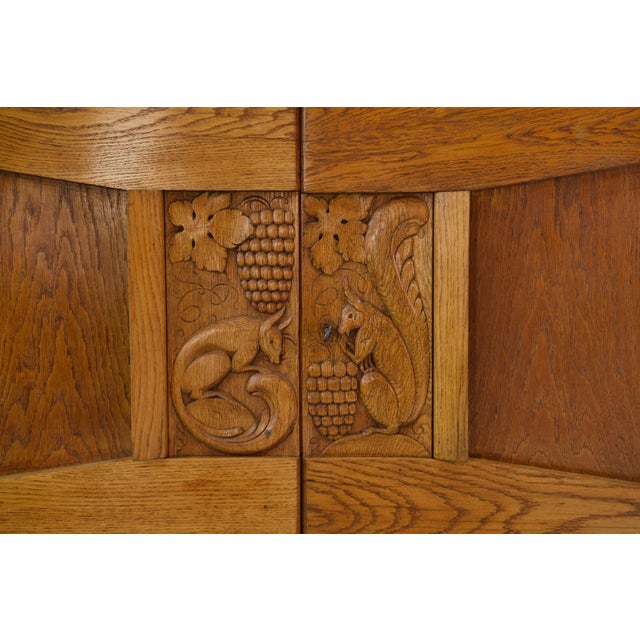 Wood Art Deco Oak Sideboard by Henri Bonjour, 1930s For Sale - Image 7 of 16