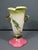 1950s 1950s Hull Woodland W-18 Chartreuse & Pink Hi-Gloss Art Pottery Vase For Sale - Image 5 of 14