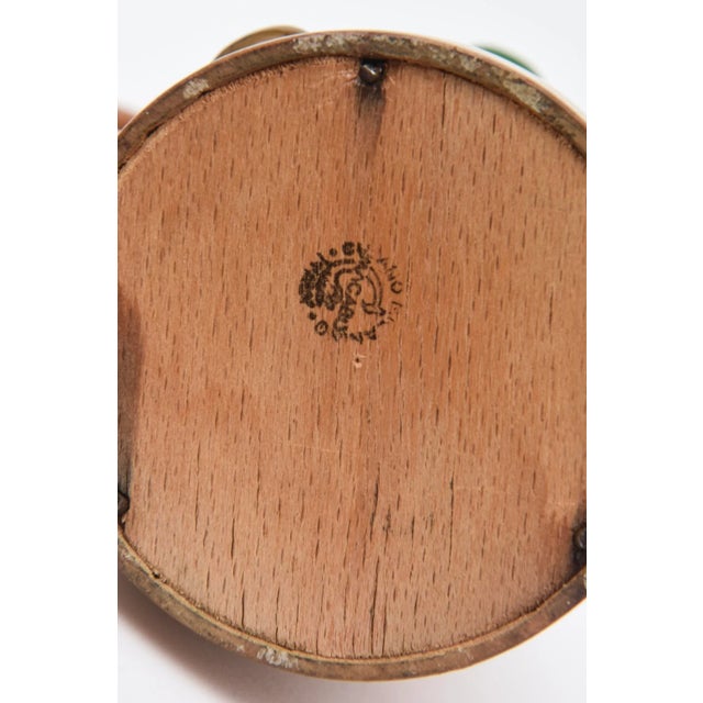 Vintage Italian Wood Resin, Brass Decanter /Jug Style of Aldo Tura Barware Restored For Sale - Image 9 of 9