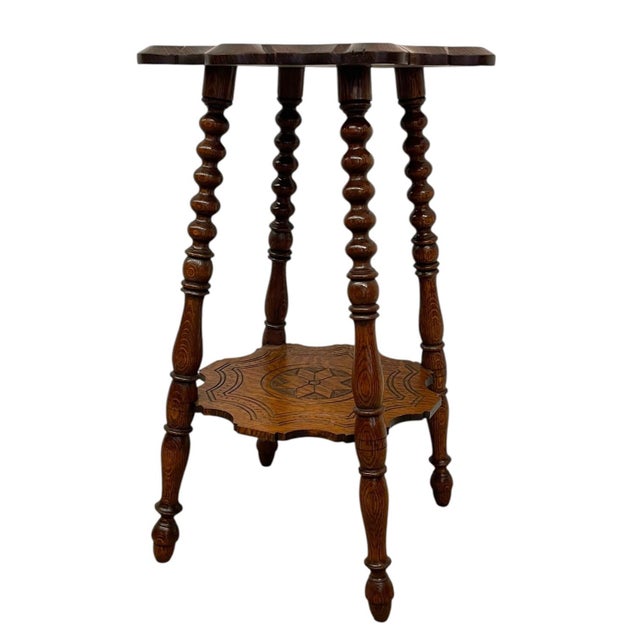 1950s Oak Western Star Side Table For Sale - Image 9 of 11