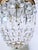 Vintage Brass Crystal Basket Chandelier With Ornate Floral Detailing Frame For Sale - Image 4 of 10