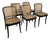 Thonet Bentwood Model 811 Chairs in Black and Pigskin Weave by Josef Hoffmann For Sale