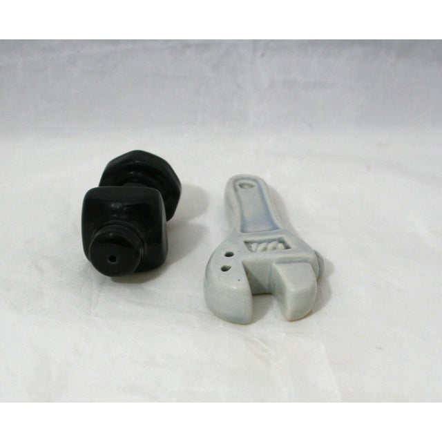 Vintage 1950s Ceramic Wrench Nut & Bolt Salt & Pepper Shakers For Sale - Image 9 of 9