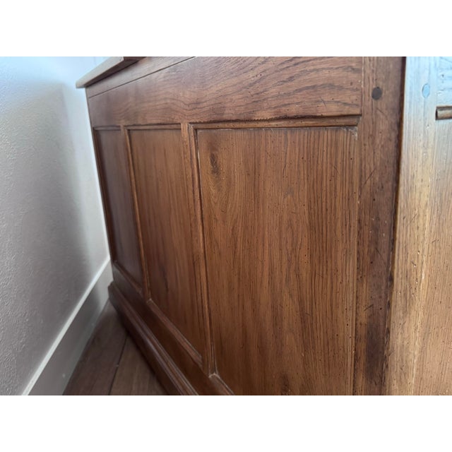 1980s European-Farmhouse Solid Oak Sideboard Bar Cabinet For Sale In Denver - Image 6 of 10