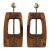 Mid-Century Modern Craftsman Style Wood, Cork Table Lamps, Pair For Sale