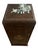 Wood Vintage Midcentury Chinoiserie Brown Lacquer Shell Inlay Jewelry Box Cabinet For Sale - Image 7 of 15