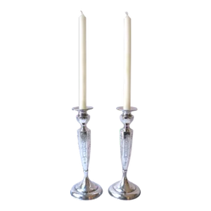 Sterling Silver Candlesticks Holders by J. E. Caldwell & Co., Pair