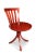 Swedish Red Lacquered Birch Slat Back Dining Chair by Jan Hallberg & Sune Formel for Edsbyverken, 1967 For Sale - Image 6 of 9