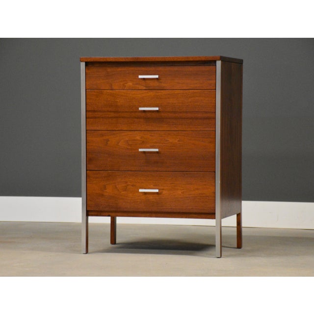 1960s 1960s Refinished Paul McCobb for Calvin Walnut Dresser Nightstand Chest For Sale - Image 5 of 11