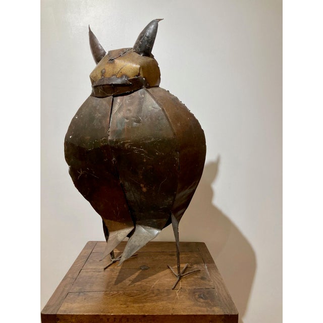 Eurasian Eagle-Owl in Metal, 1970s For Sale - Image 6 of 9