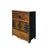 Wood Asian Pattern Brown Black Hardware Drawers Accent Storage Cabinet For Sale - Image 7 of 13