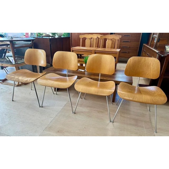 1990’s Vintage Herman Miller DCM (Dining Chairs Metal) Chairs. Set of 4. Designed by Charles and Ray Eames. In very good...