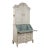 18th Century Swedish Gray Painted Oak Secretary Bureau For Sale