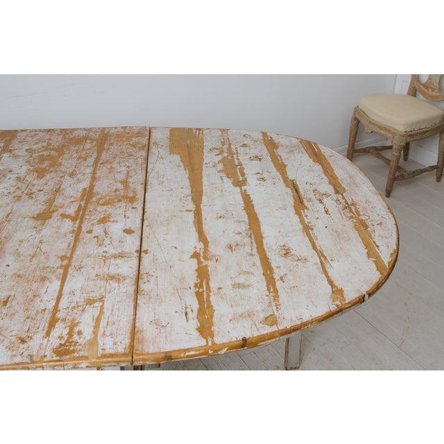 Large Swedish Drop Leaf Table For Sale - Image 11 of 14