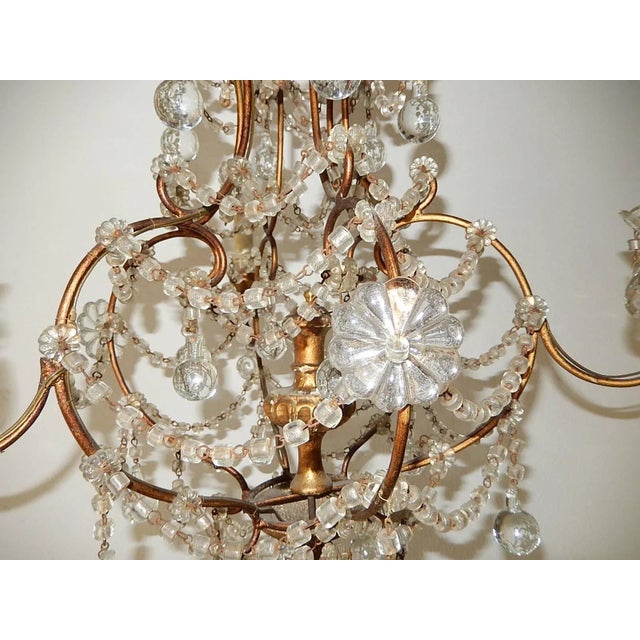 French Murano Drops Crystal Prisms Chandelier For Sale - Image 4 of 9