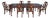 Late 20th Century 7 Piece Henkel Harris Solid Cherry Dining Set With 3 Leaves For Sale