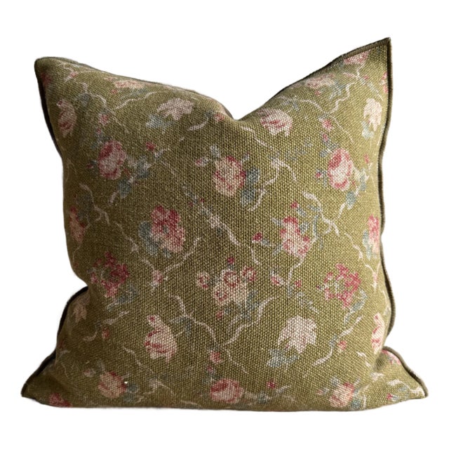 French Linen Accent – Jardin Bronze For Sale