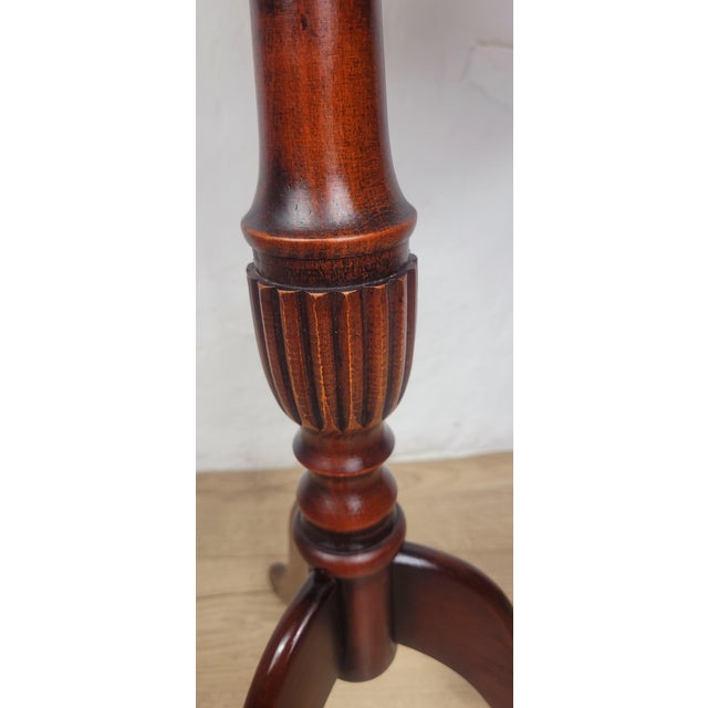 Mid-Century Octagonal Tripod Side Table with Drawer, 1950 For Sale - Image 10 of 17