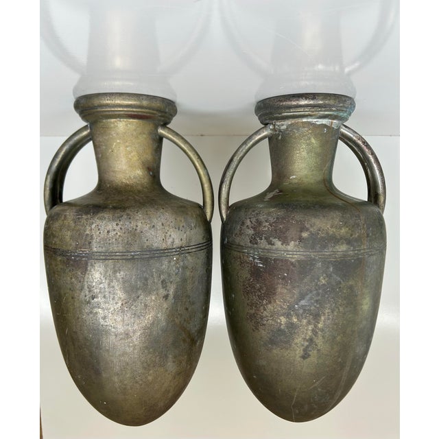 Antique Pair of Silver-Plated Amphorae Attributed to WMF For Sale - Image 9 of 12
