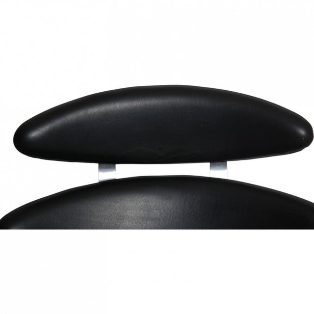 Corona Chair in Black Leather by Erik Jørgensen For Sale - Image 12 of 18