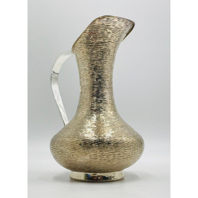 1960s Mexican Los Castillo Taxco Silver-Plated Pitcher With Abalone Handle For Sale In Los Angeles - Image 6 of 18