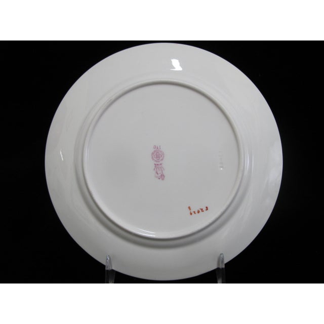 Pink Royal Doulton Ito Smooth E2929 Exotic Song Bird 8" Salad Plate Set of 6 For Sale - Image 8 of 10