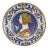 Ceramic Vintage Italian Deruta Majolica Painted Renaissance Portrait Decorative Plate #2 For Sale - Image 7 of 8