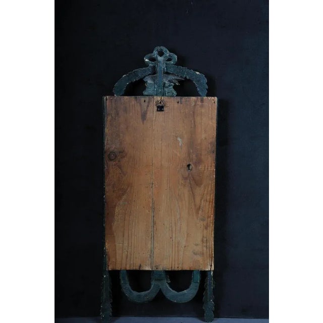 Turquoise German Wall Mirror, 1780s For Sale - Image 8 of 9
