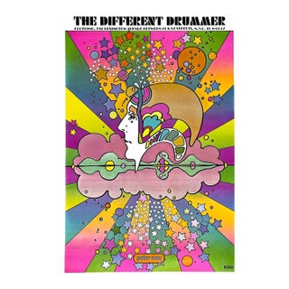 1970 Peter Max Pop Art Poster 2 the Different Drummer For Sale