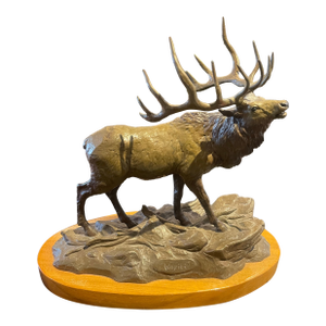 1980s Original Bronze Elk by Clark Bronson Entitled “Wapiti” 11/75