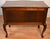 Brown Antique 1920 Louis XV Burl Walnut Lowboy Chest Banded Satinwood Carving Two Drawers For Sale - Image 8 of 11