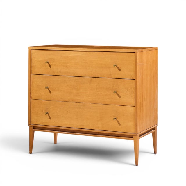 Wood Paul McCobb for Planner Group Mid Century 3-Drawer Chest Dresser For Sale - Image 7 of 8