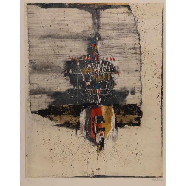 Modern Johnny Friedlaender, Composition, Etching For Sale - Image 3 of 6
