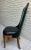 Wood Vintage Hollywood Regency Black Side Chair With Brass Handle For Sale - Image 7 of 10