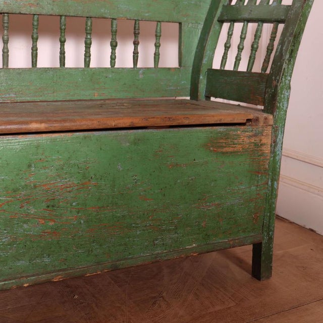 Vintage Austrian Farmhouse Bench For Sale - Image 6 of 10