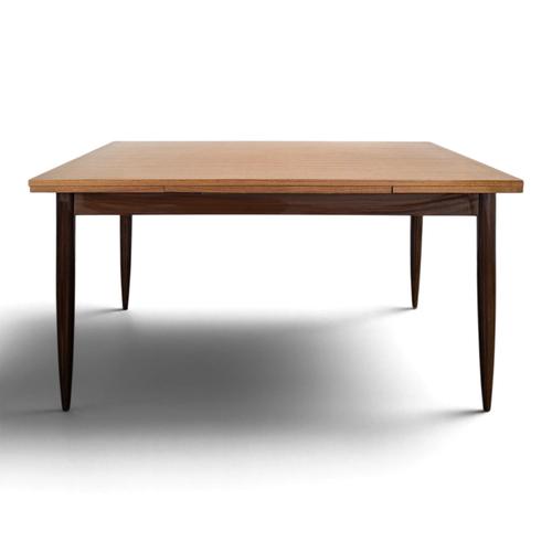 Brown Extendable Italian-Style Table, 1960s For Sale - Image 8 of 8