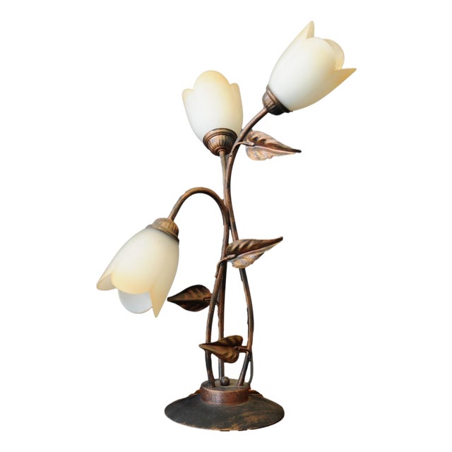 Vintage Tulip Table Lamp For Sale